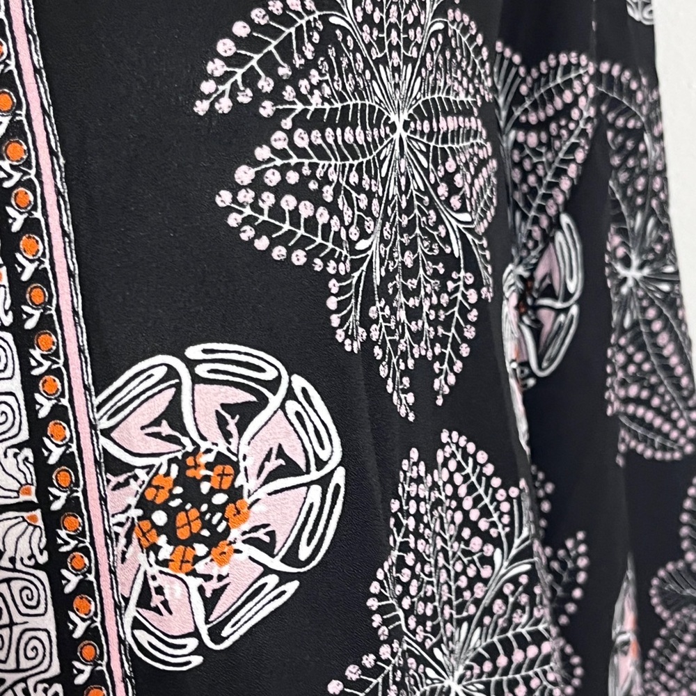 Max Studio Black and Orange Patterned Kimono Boho… - image 5